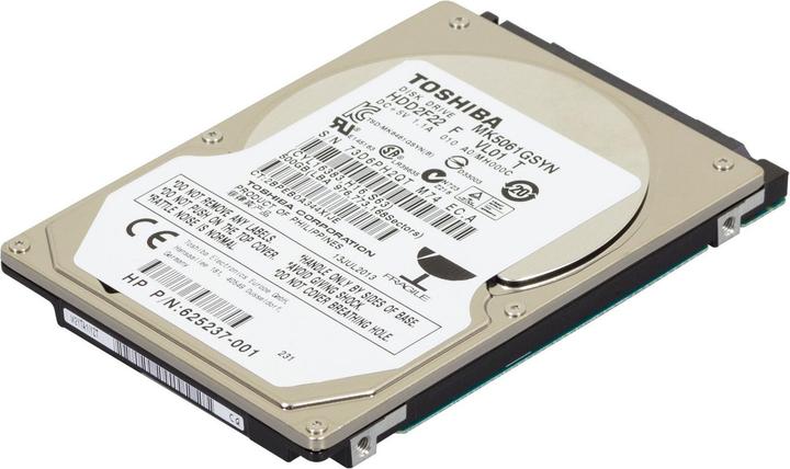Actual product image HP 500GB 5400RPM SATA RAW 2.5IN (0.50 TB, 2.5")