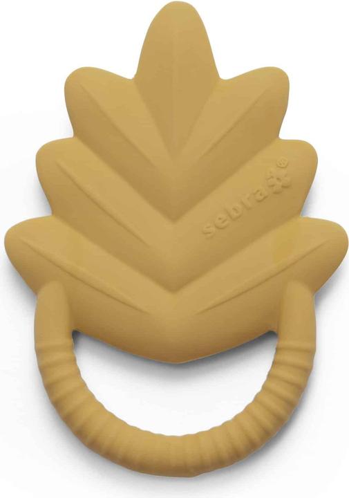 Actual product image Sebra Teething ring natural rubber latex, leaf, chanterelle yellow