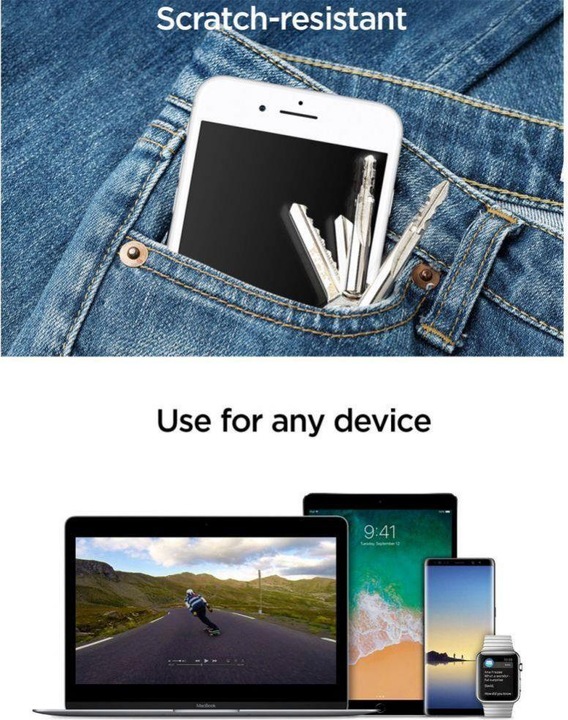 Actual product image Spigen Glass.tR Nano Liquid (1 Piece, Samsung Galaxy S9)