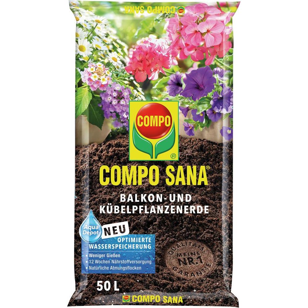 Compo, Blumenerde, Balkon- und Kübelpflanzenerde 50 L (50 l)