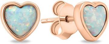 Immagine prodotto Brilio Argento - Delicati orecchini in bronzo Cuori con opali sintetici EA610R