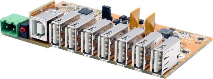 Actual product image Exsys Industrial USB 2.0 Hub Board 7-Port (USB-B, 7 Ports)