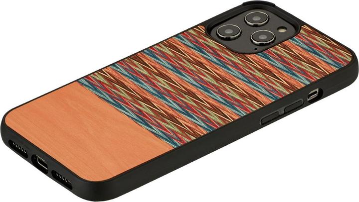 Produktbild Man.Wand &WOOD case for iPhone 12/12 Pro browny check juodas (Apple iPhone 12, Realme 12 Pro+)