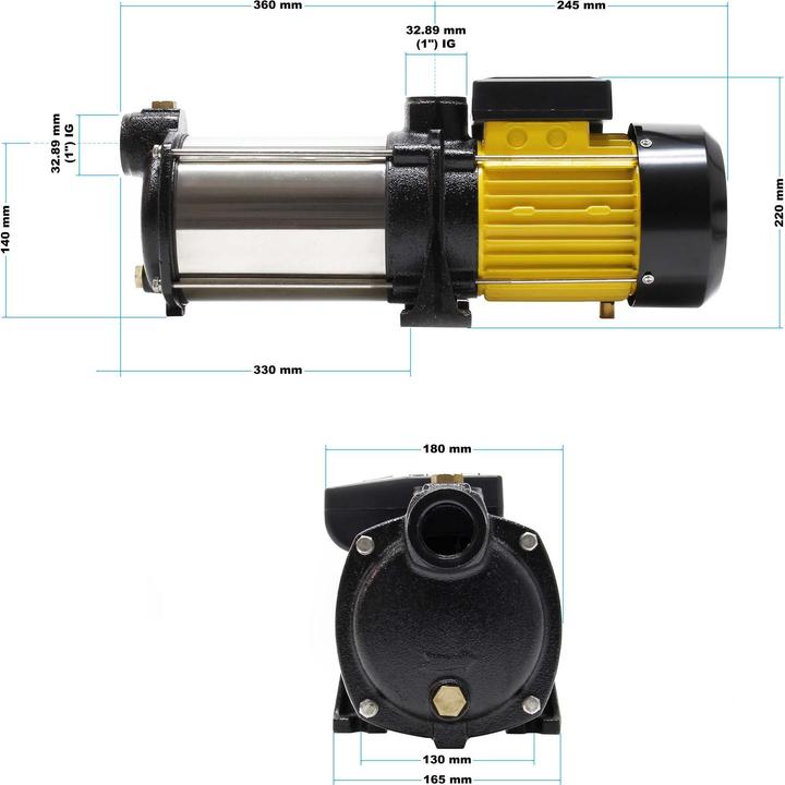 Produktbild Wiltec Kreiselpumpe mehrstufig 9000l/h 2200W Hauswasserwerk Wasserpumpe Jetpumpe (Hauswasserpumpe)