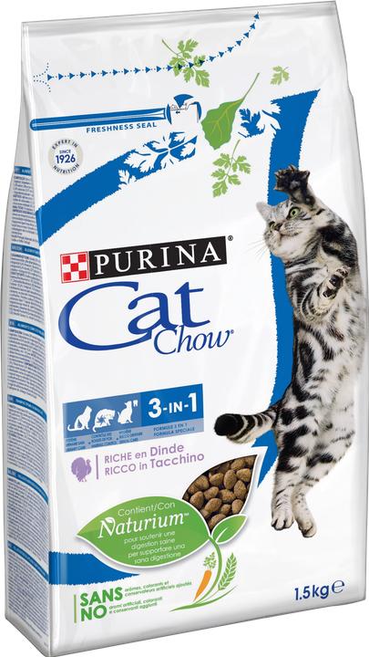 Actual product image Purina ONE CAT CHOW 3 in 1 Turkey 1,5 kg (Adult, 1 pcs., 1500 g)