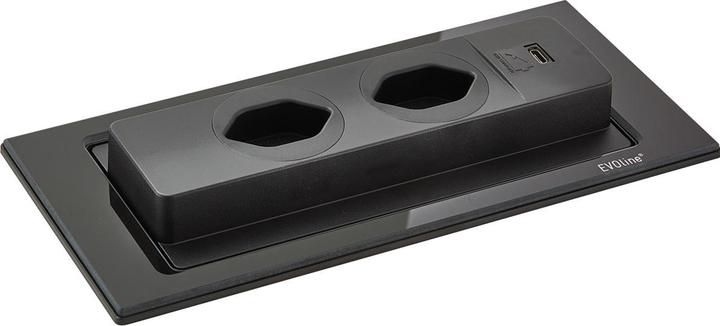 Evoline BackFlip, Glas, schwarz, 10A