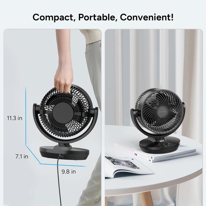 Produktbild Dr.Prepare Leiser Tischventilator mit Oszillation (8 Zoll) (39 dB)
