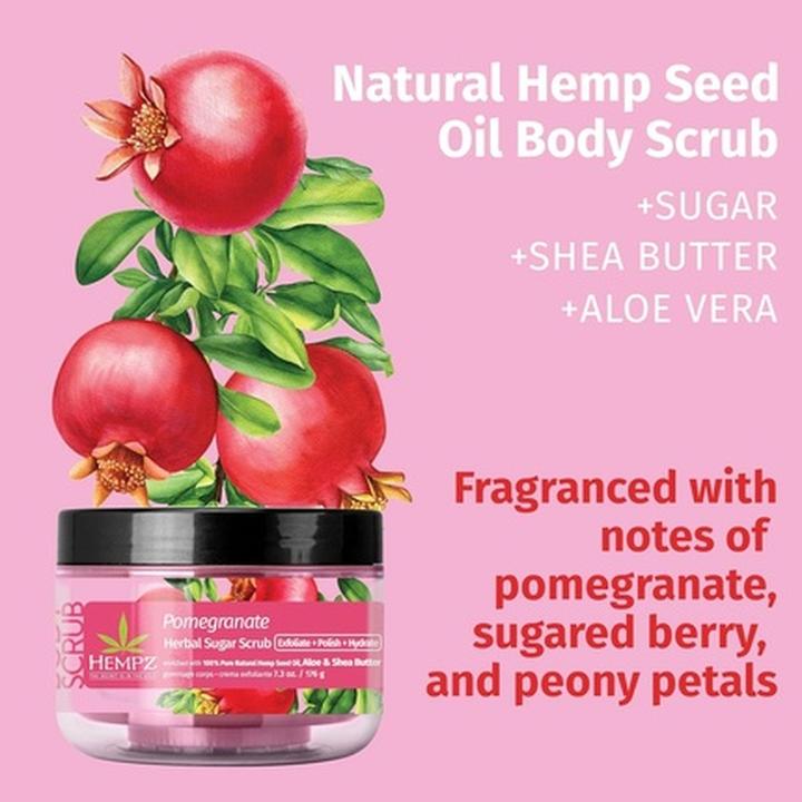 Produktbild Hempz Sugar Body Scrub Pomegranate All Natural Exfoliating Shea Butter