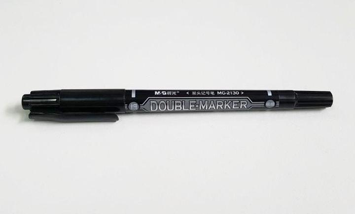 Produktbild M & G Doppelseitiger schwarzer Marker Double (12 Stück) (12x)