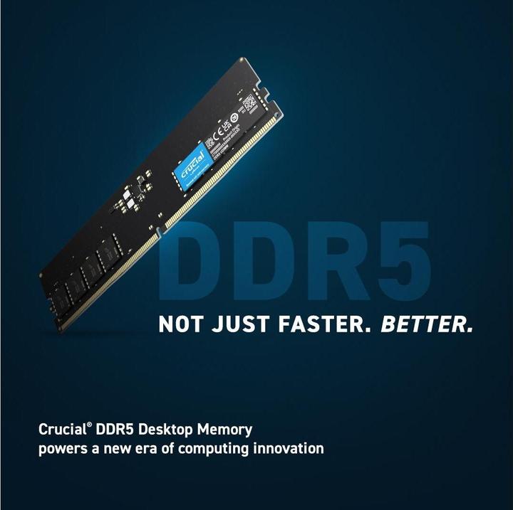 Produktbild Crucial CT32G56C46U5 (1 x 32GB, 5600 MHz, DDR5-RAM, U-DIMM)