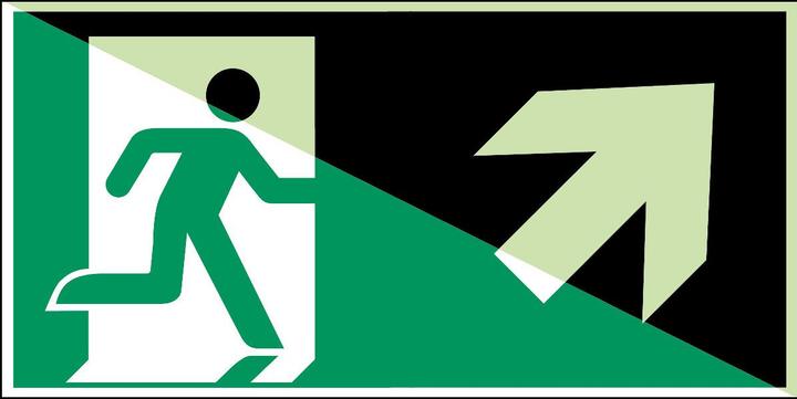 Actual product image Brady Emergency exit (right) - ISO 7010