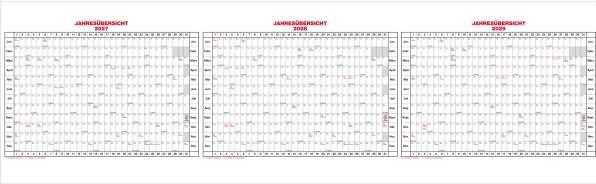Actual product image Güss Long-term annual overview A5 folded to 8x15cm for 5 years (8 x 15 cm)