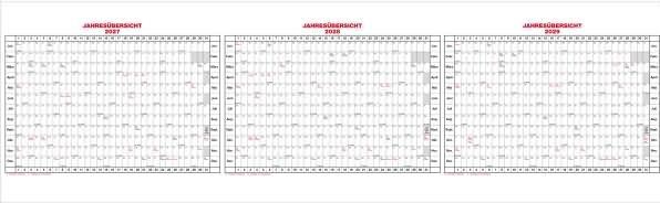 Actual product image Güss Long-term annual overview A5 folded to 8x15cm for 5 years (8 x 15 cm)