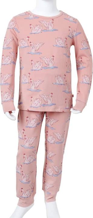 Produktbild vidaXL Kinderpyjama mit Langen Ärmeln Hellrosa 92,Material: 95 (92)