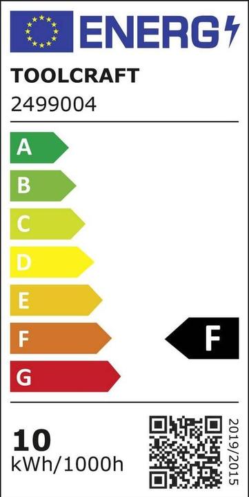 Energy Label Toolcraft TO-7497012 (800 lm)