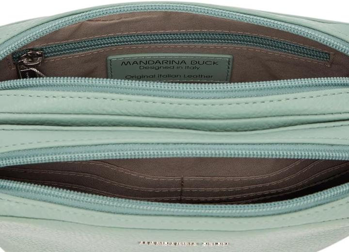 Actual product image Mandarina Duck Mellow Leren Small Square Medium Shoulder Strap with Adjustable Belt and Double Zipper Compartment