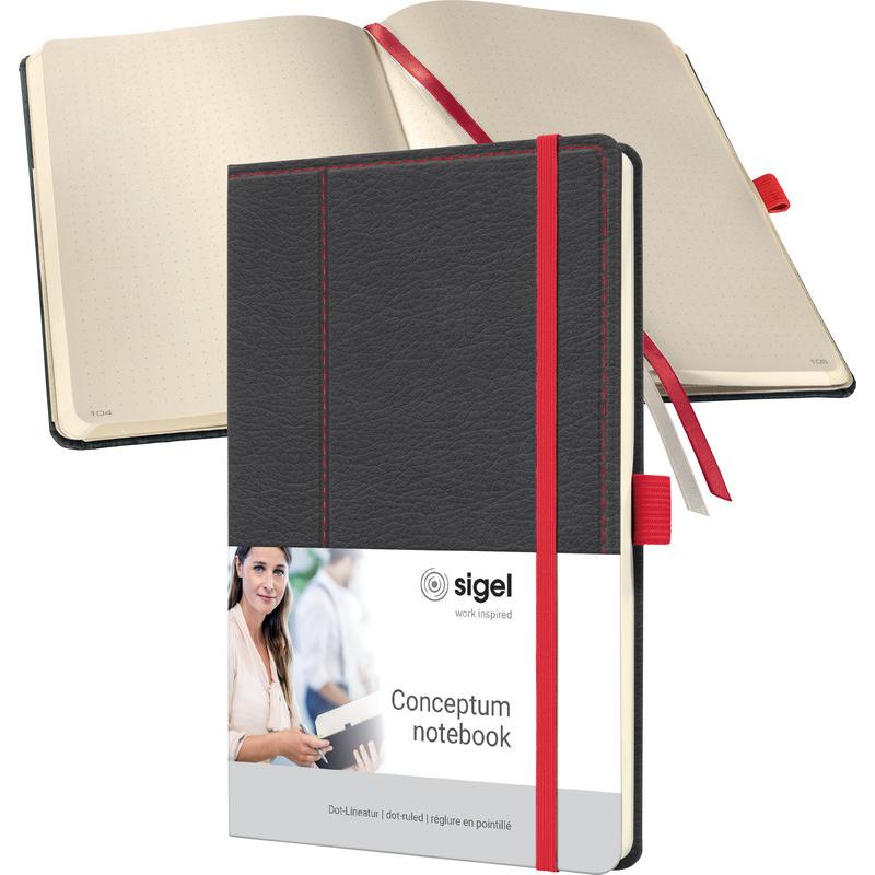 Thumbnail - Sigel, Heft + Block, Notizbuch Conceptum Hardcover - Design Casual (13.5 x 20.3 cm, Gepunktet, Harter Einband)