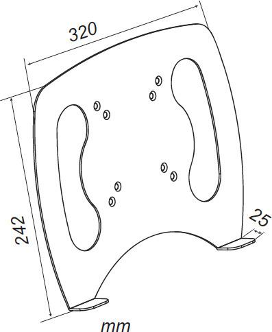 Actual product image Elfen Notebook Mount accessory VESA 75/100 (8 kg)