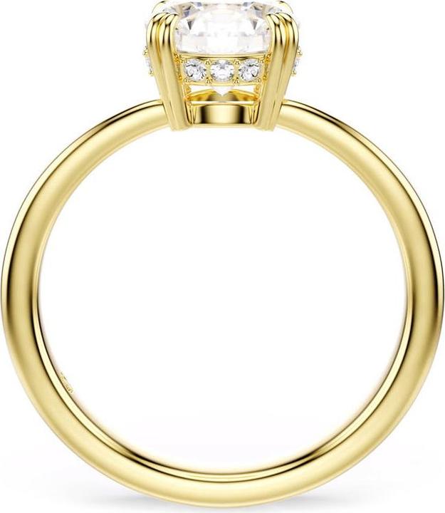 Actual product image Swarovski Stilla Attract Cocktail Ring Rundschliff Weiss Goldlegierungsschicht (55)