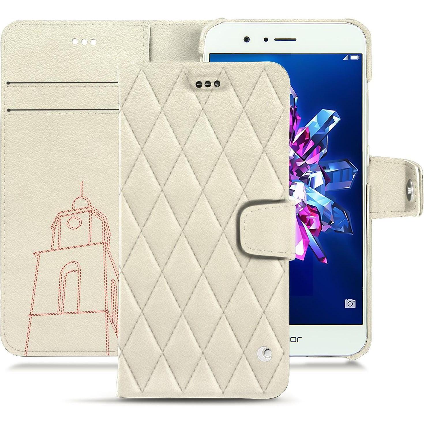 Noreve Lederschutzhülle Wallet (Honor 8 Pro), Smartphone Hülle, Weiss