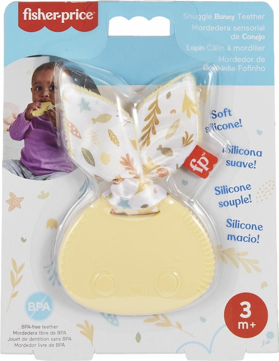 Actual product image Fisher-Price Toy collection for babies with animal motifs, teething ring, rattle and clacker toy for newborns