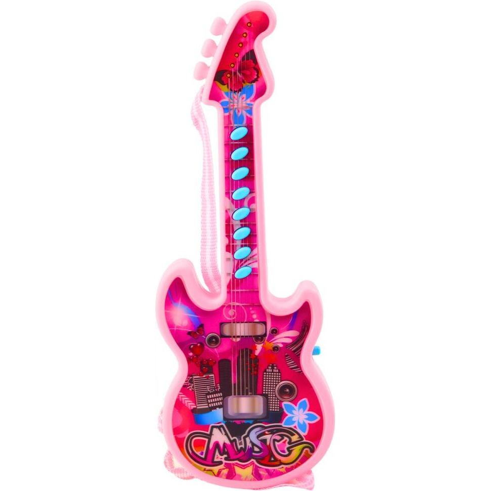 Lean Toys Lean Kinder-Elektrogitarre Melodies Solstice Pink 29Cm