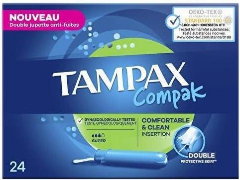 Produktbild Tampax Compak Super Tampons with Applicator 24 Count (24x)