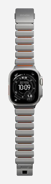Productafbeelding Nomad Spartan Band Natural Titanium Ultra Orange 49mm (FKM, Titanium, Titanium)