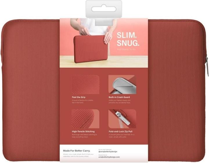 Actual product image Uniq Laptop Sleeve Cyprus Ridge Edition 14" waterproof neoprene red (14")