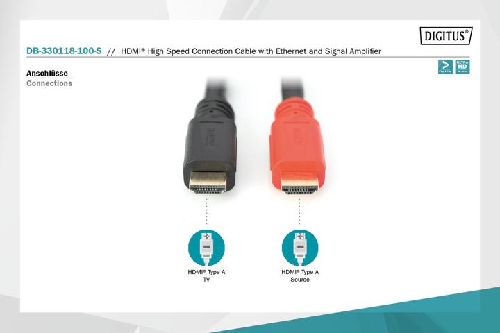 Produktbild Digitus HDMI (Typ A) — HDMI (Typ A) (10 m, HDMI, 1.4)