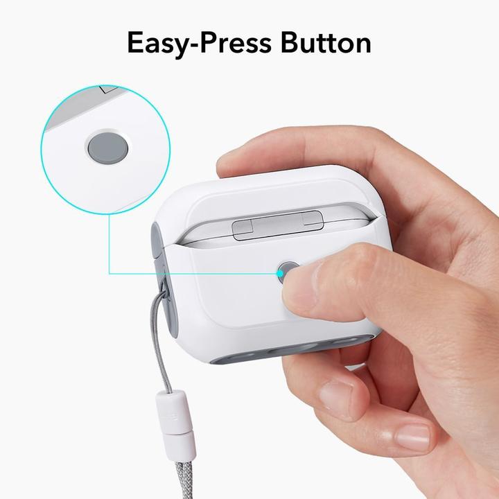 Actual product image ESR ORBIT HALOLOCK MAGSAFE Apple AIRPODS PRO 1 / 2 WHITE (Headphone bag)