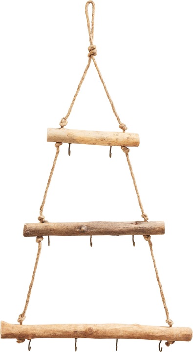 Actual product image VBS Hanging driftwood ladder, with hooks, 38 x 76 cm (38 x 76 cm)