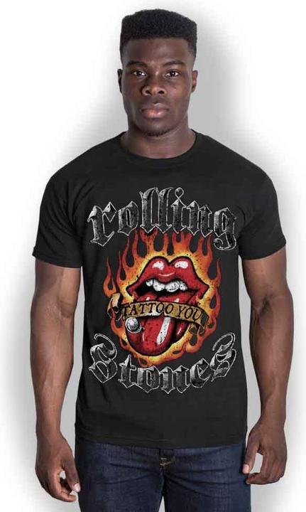 The Rolling Stones Flaming Tattoo Tongue
