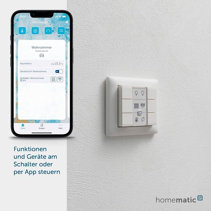 Actual product image Homematic IP Wall switch - 6-fold