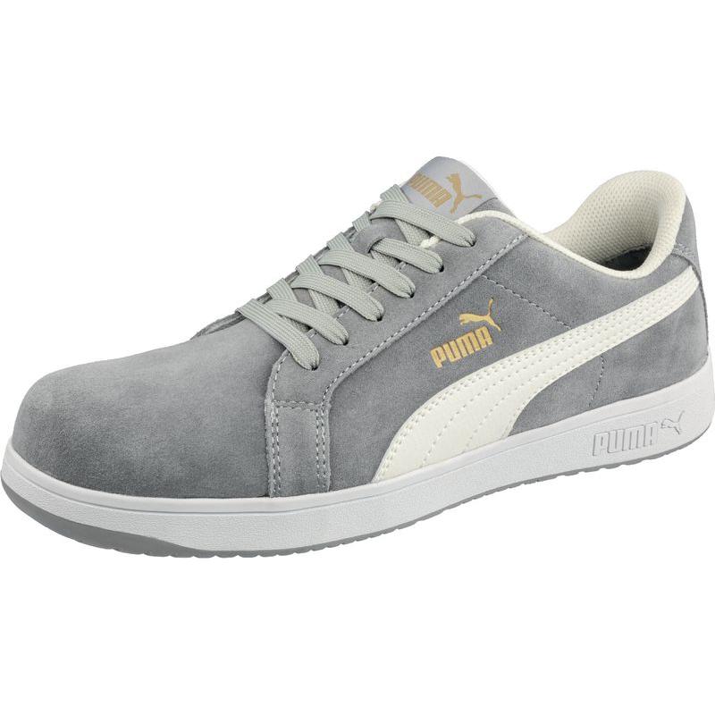Puma, Sicherheitsschuhe, Iconic Suede Grey Low S1P (S1P, 47)