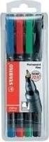 Produktbild STABILO OHPen universal Folienstift permanent (Rot, Schwarz, Grün, Blau, 0.70 mm, 4 x)