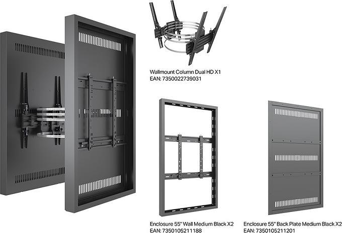 Produktbild Multibrackets Monitor Rahmen, B2B Säulenmontage, 55"/9178