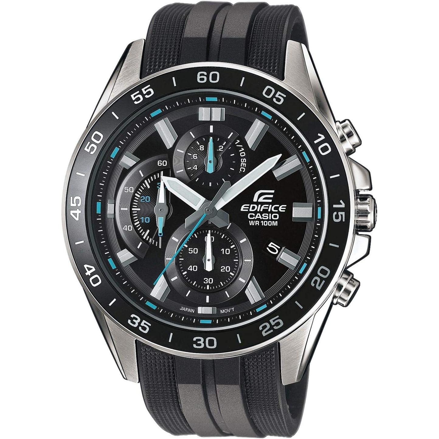 Casio, Armbanduhr, Edifice, Schwarz, (Chronograph, 47 mm)
