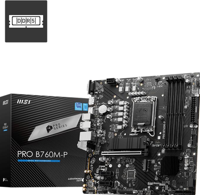 Productafbeelding MSI PRO B760M-P (LGA 1700, Intel B760, mATX)