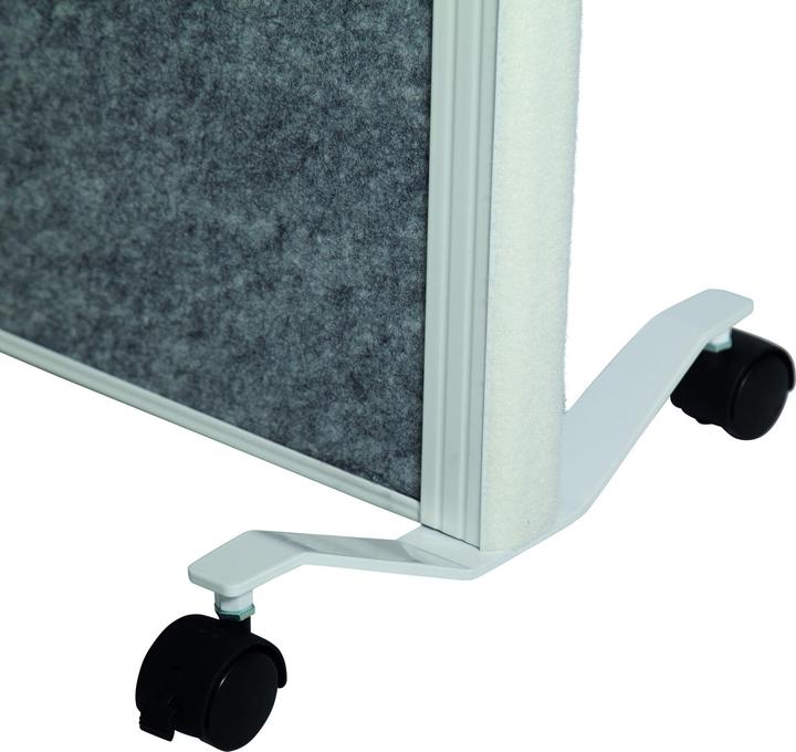 Produktbild Maul Akustik-Trennwand MAULconnecto 9612102 dunkelgrau, hellgrau 100,0 x 182,0 cm mit Rollen (100 x 182 cm)