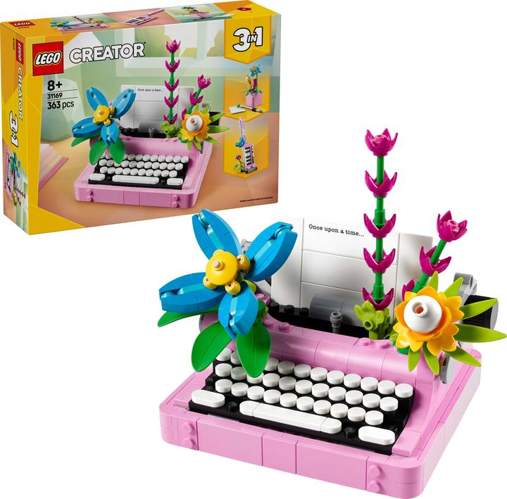 Image du produit LEGO Schreibmaschine mit Blumen (31169, LEGO Creator 3-in-1)