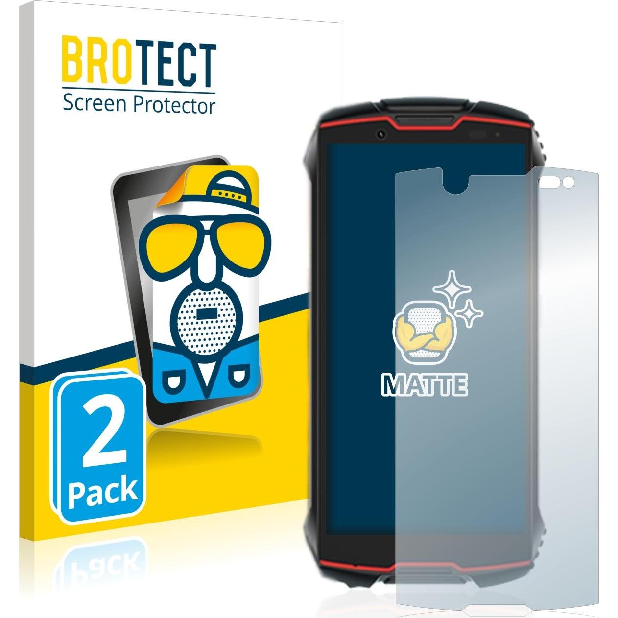 BROTECT Pellicola protettiva antiriflesso opaca (2 pz., Cubot King Kong Mini 2 Pro), Pellicola protettiva smartphone, Grigio