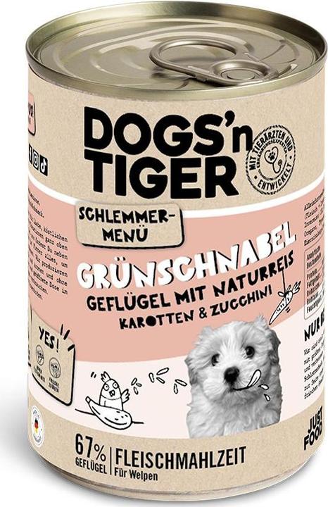 Immagine prodotto Dogs'n Tiger Menu Gourmet Grünschnabel 400g (Cucciolo + gattino, 400 g)