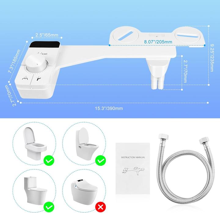 Produktbild Nviyam Bidet Toilettenaufsatz mit Doppeldüsen