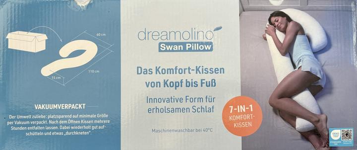 Actual product image MediaShop Dreamolino SwanPillow side sleeper pillow