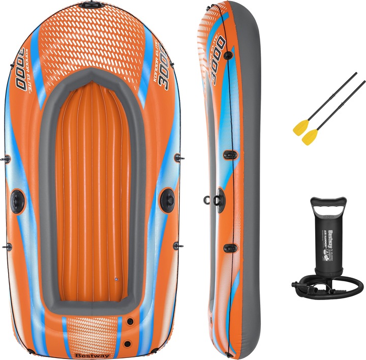 Immagine prodotto Bestway 8'1" x 48"/2.46m x 1.22m Set di zattere Kondor Elite 3000 (246 cm, 3 pers.)
