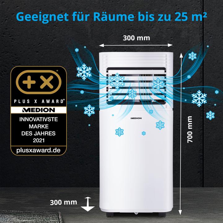 Produktbild Medion 50066839 Tragbare Klimaanlage 66 dB 780 W Weiss (25 m², 7000 BTU/h)