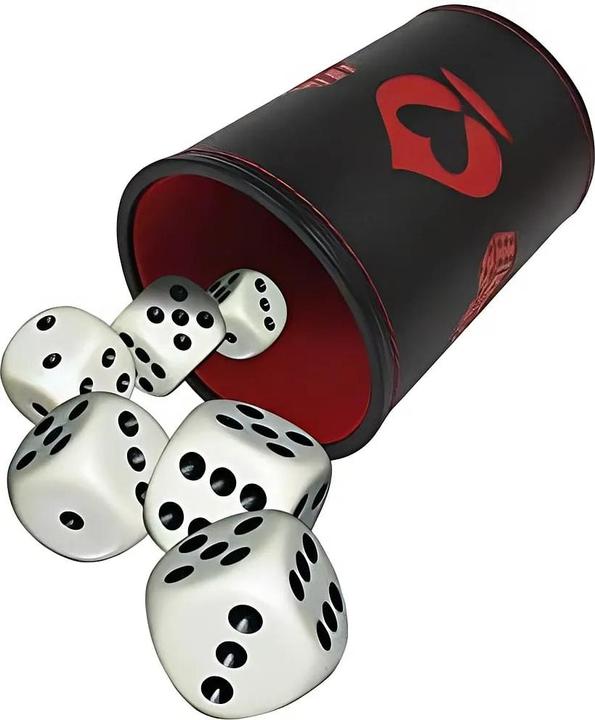 Actual product image ASS Altenburg 22506645 - Premium dice cup with 6 dice in cardboard box, from 4 years