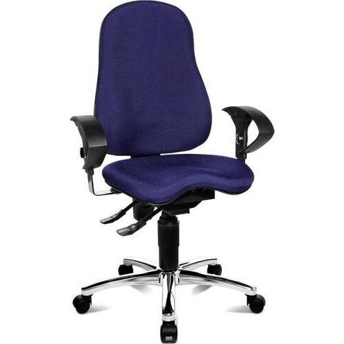 Topstar, Sedia da ufficio, Sedia girevole fitness Sitness10 a contatto permanente blu (42 - 55 cm)