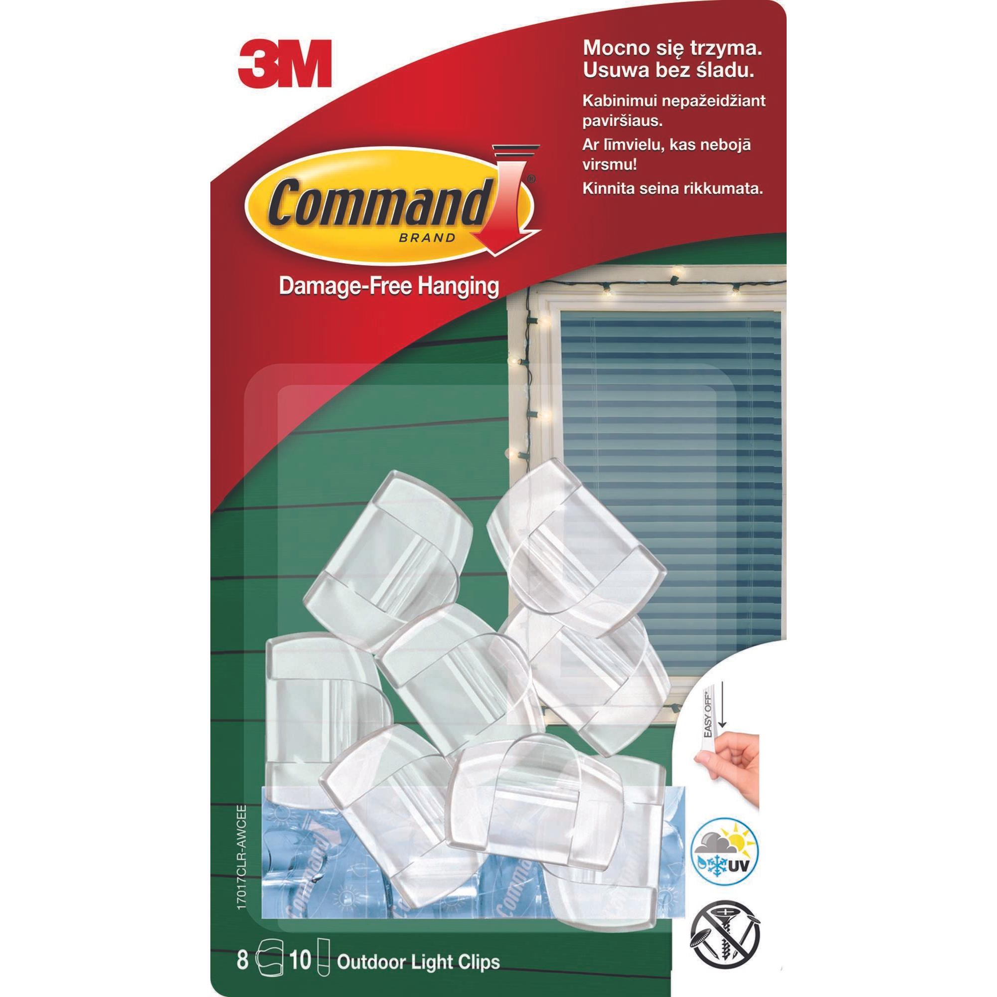 3M, Kopfschutz, Clips zum Aufhängen von COMMAND™ Aussenleuchten (17017CLR-AWCEE), 8 Stück, transparen